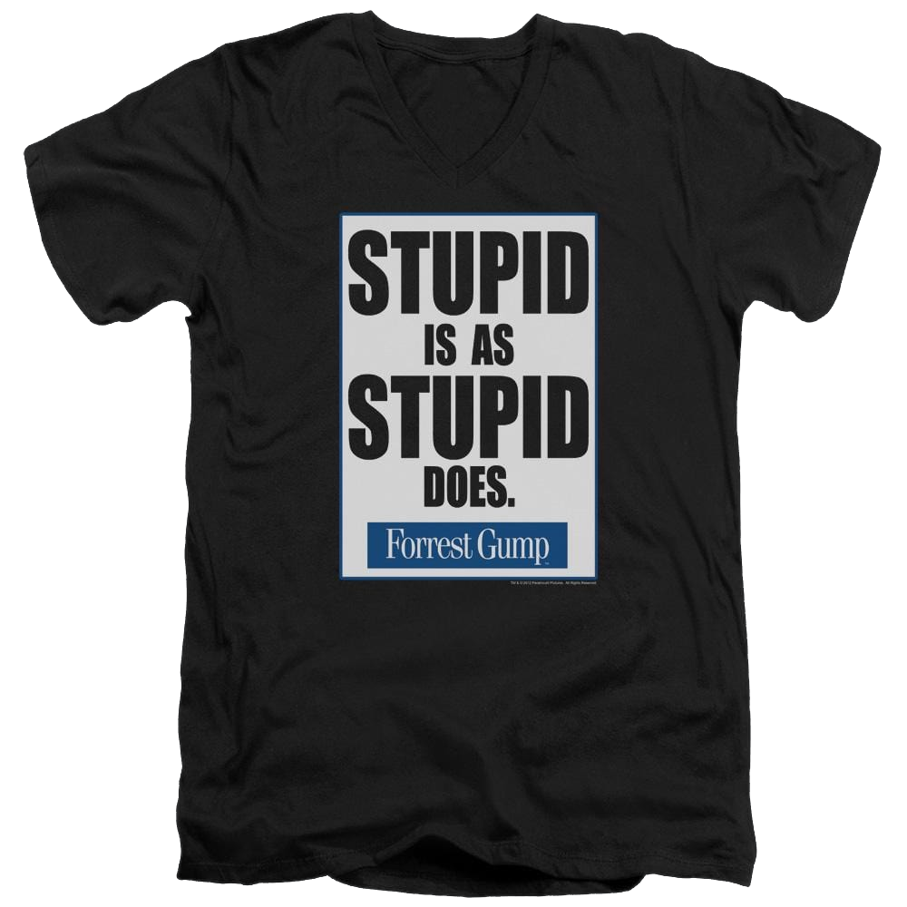 Forrest Gump Stupid Is - Men's V-Neck T-Shirt Men's V-Neck T-Shirt Forrest Gump