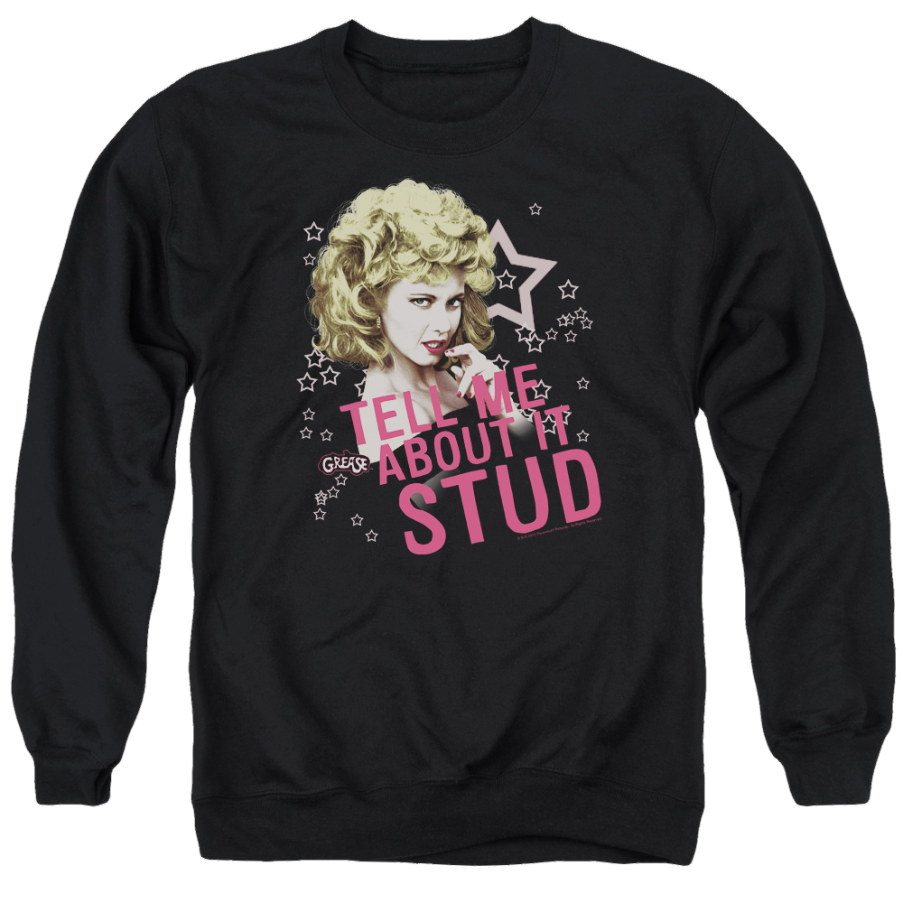 Grease Tell Me About It Stud - Men's Crewneck Sweatshirt Men's Crewneck Sweatshirt Grease