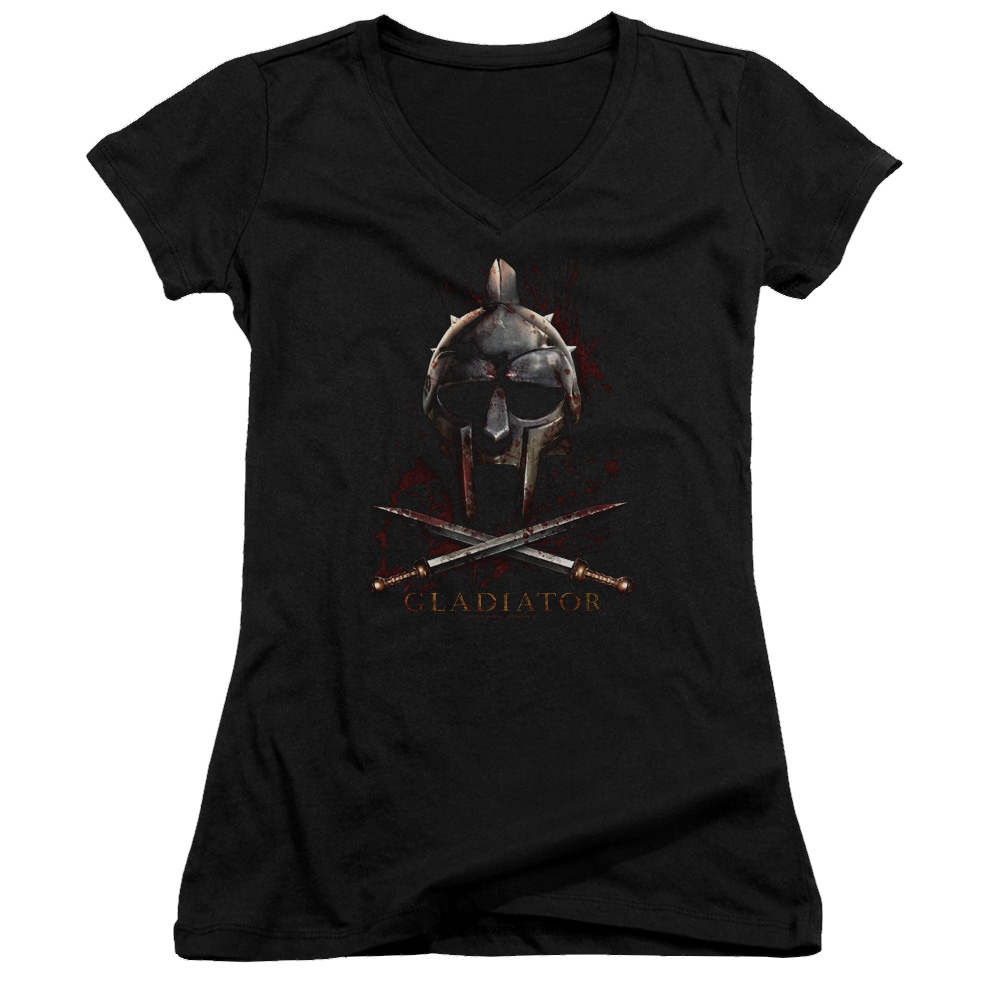 Gladiator Helmet - Juniors V-Neck T-Shirt Juniors V-Neck T-Shirt Gladiator