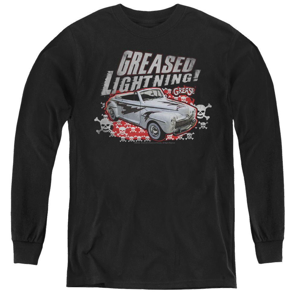 Grease Greased Lightening - Youth Long Sleeve T-Shirt Youth Long Sleeve T-Shirt Grease