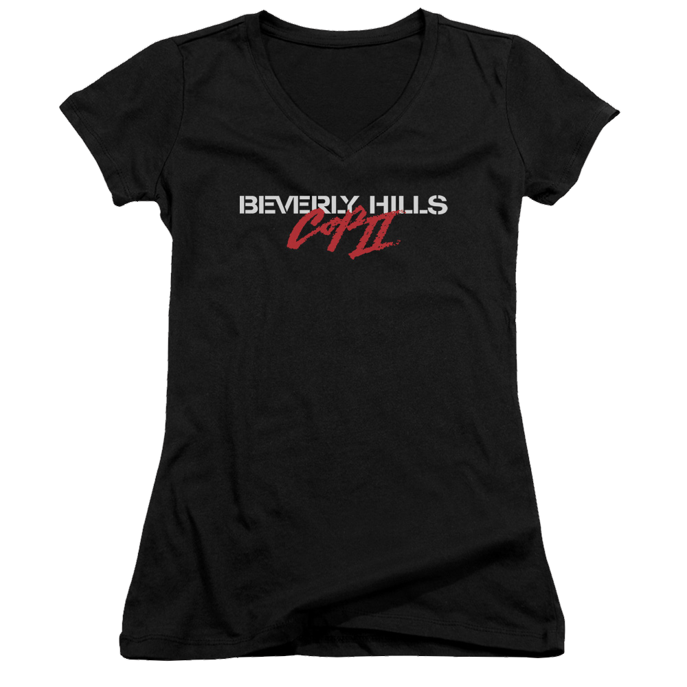 Beverly Hills Cop Logo - Juniors V-Neck T-Shirt Juniors V-Neck T-Shirt Beverly Hills Cop