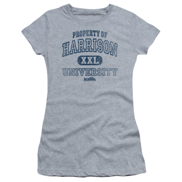 Athletic heather juniors t-shirt with Old School Property Of Harrison graphic