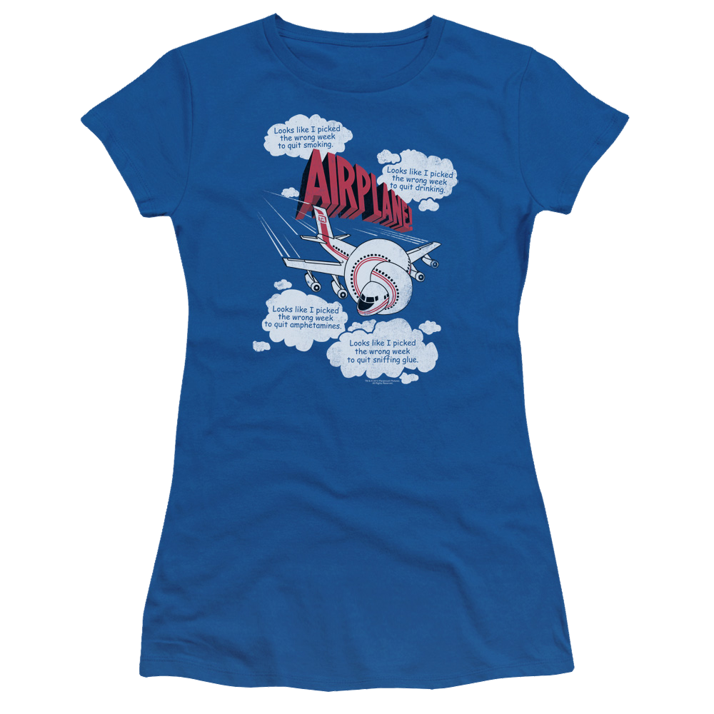 Airplane Picked The Wrong Day - Juniors T-Shirt Juniors T-Shirt Airplane