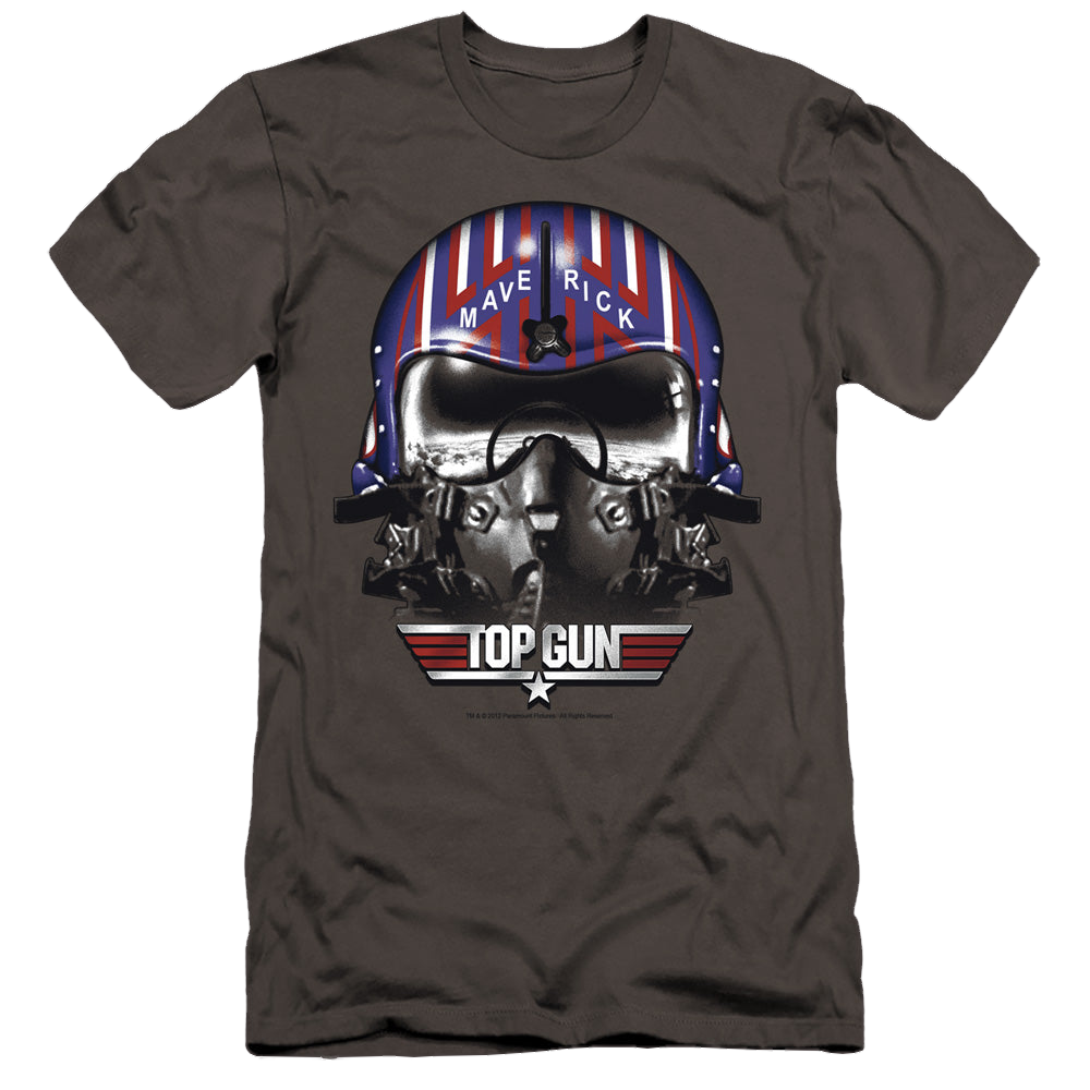 Top Gun Maverick Helmet - Men's Premium Slim Fit T-Shirt Men's Premium Slim Fit T-Shirt Top Gun