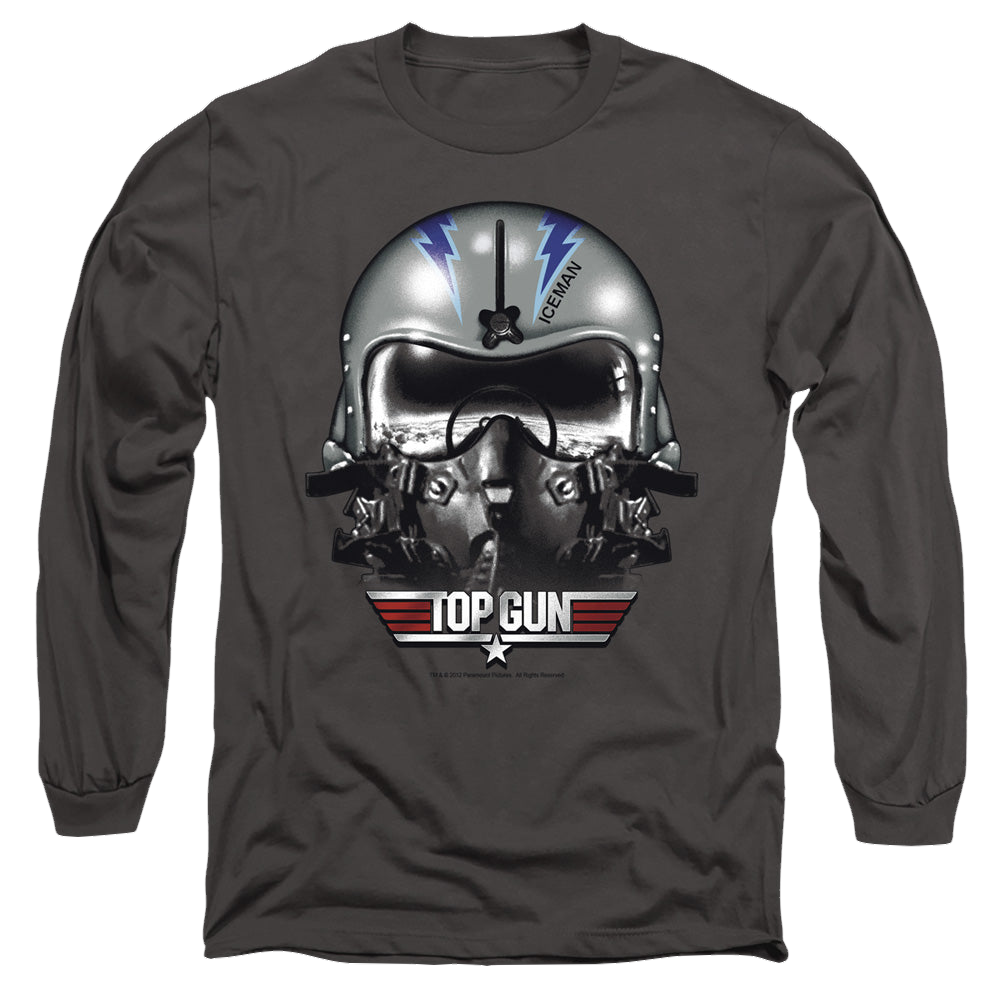 Top Gun Iceman Helmet - Men's Long Sleeve T-Shirt Men's Long Sleeve T-Shirt Top Gun