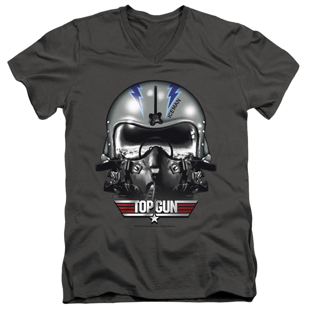 Top Gun Iceman Helmet - Men's V-Neck T-Shirt Men's V-Neck T-Shirt Top Gun
