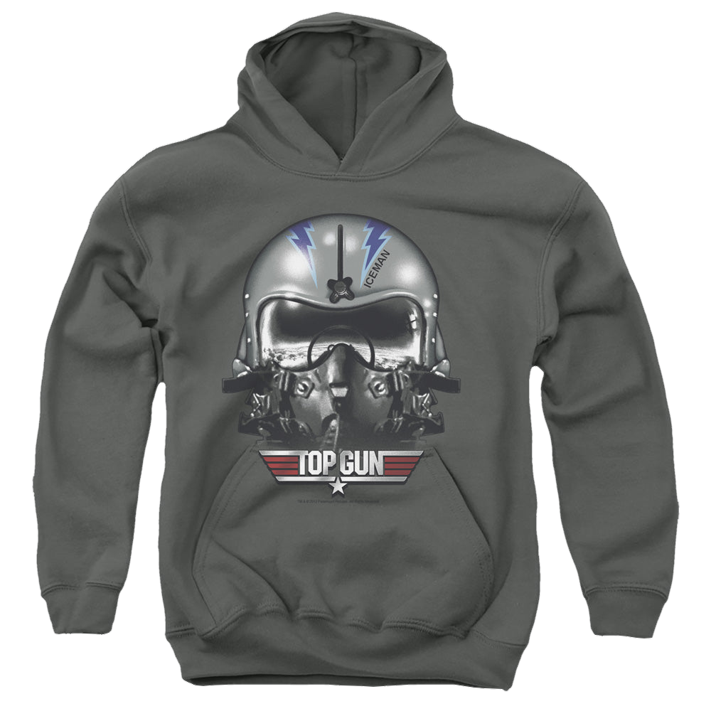 Top Gun Iceman Helmet - Youth Hoodie Youth Hoodie (Ages 8-12) Top Gun