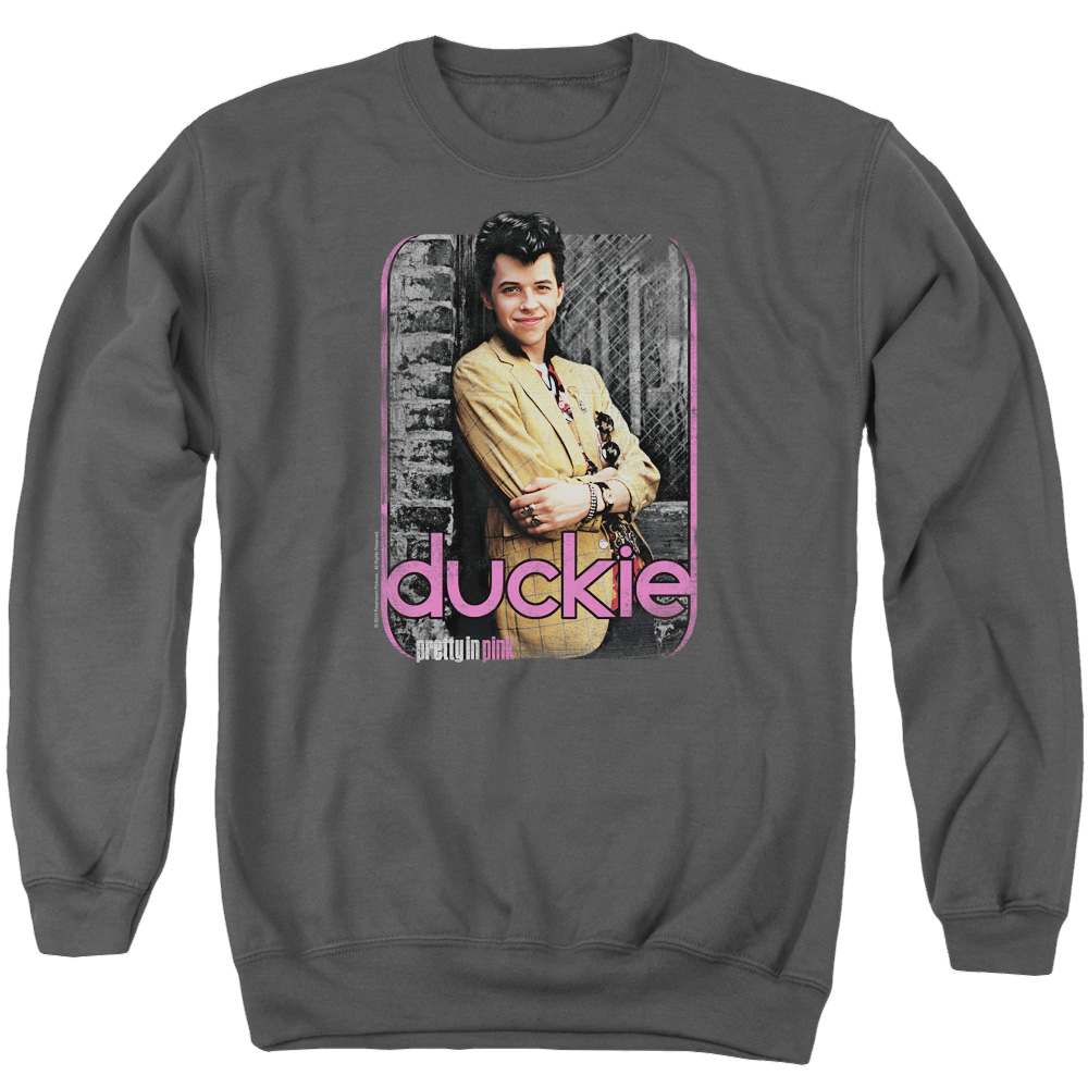Pretty in Pink Just Duckie - Men's Crewneck Sweatshirt Men's Crewneck Sweatshirt Pretty in Pink