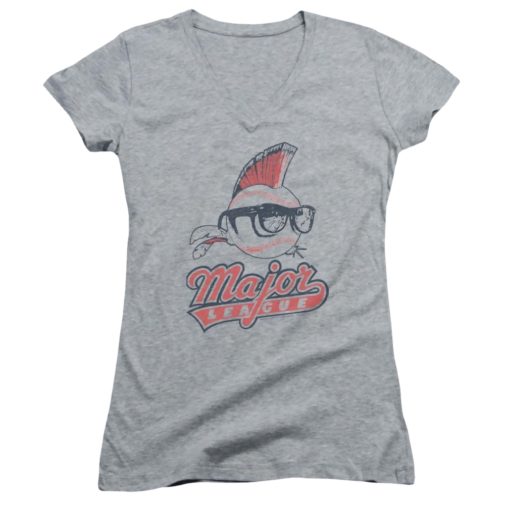 Major League Vintage Logo Juniors V-Neck T-Shirt Juniors V-Neck T-Shirt Major League