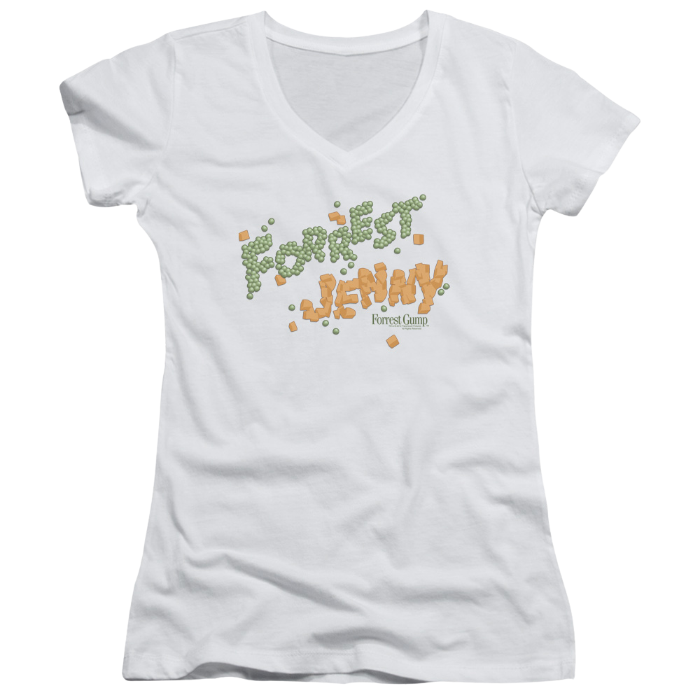 Forrest Gump Peas And Carrots - Juniors V-Neck T-Shirt Juniors V-Neck T-Shirt Forrest Gump