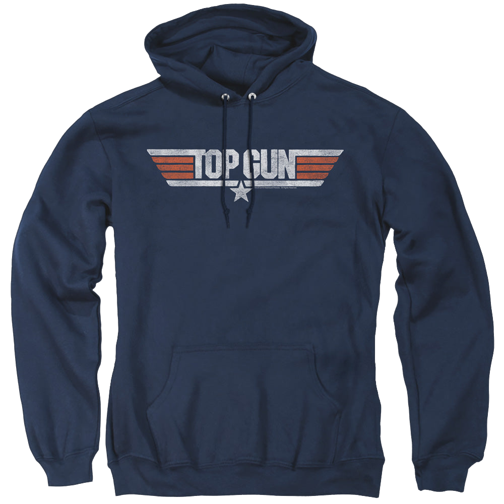 Top Gun Distressed Logo - Pullover Hoodie Pullover Hoodie Top Gun