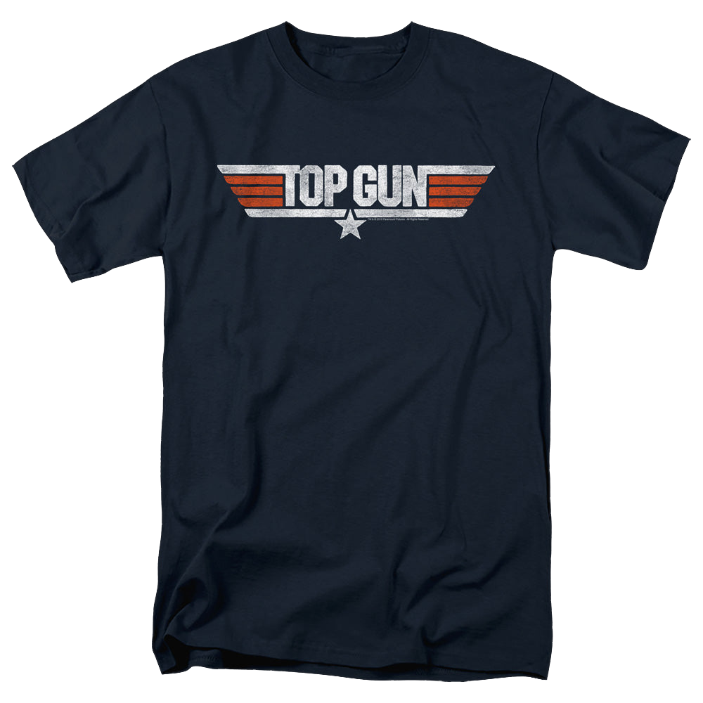 Top Gun Distressed Logo - Men's Regular Fit T-Shirt Men's Regular Fit T-Shirt Top Gun
