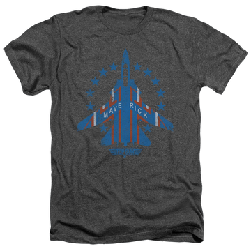 Charcoal men's heather t-shirt with Top Gun Maverick graphic