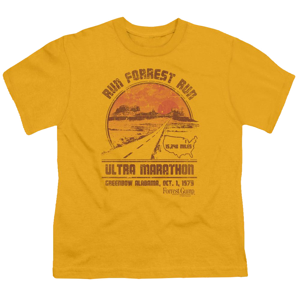 Forrest Gump Ultra Marathon - Youth T-Shirt (Ages 8-12) Youth T-Shirt (Ages 8-12) Forrest Gump