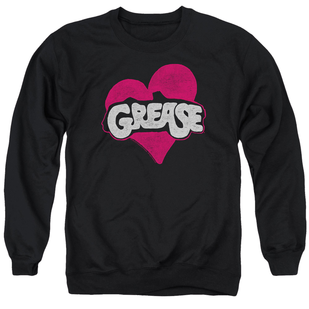 Grease Heart - Men's Crewneck Sweatshirt Men's Crewneck Sweatshirt Grease