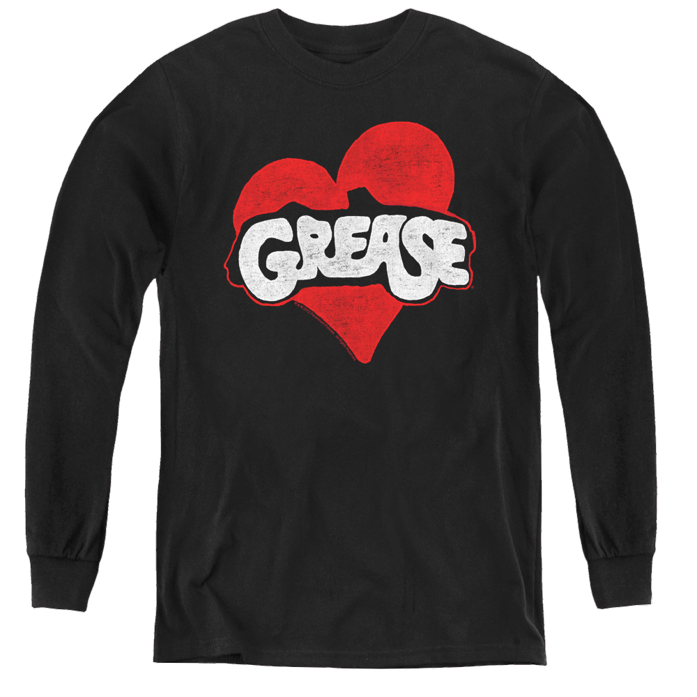 Grease Heart - Youth Long Sleeve T-Shirt Youth Long Sleeve T-Shirt Grease