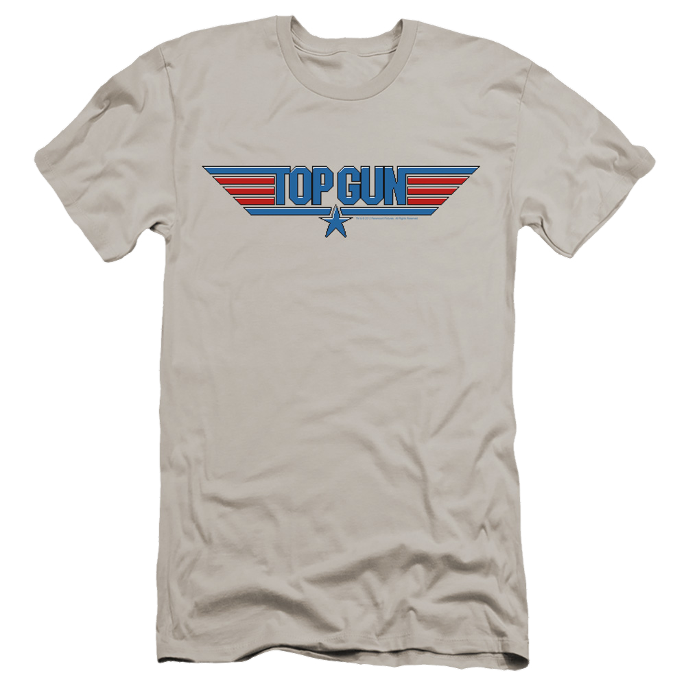 Top Gun 8 Bit Logo - Men's Premium Slim Fit T-Shirt Men's Premium Slim Fit T-Shirt Top Gun