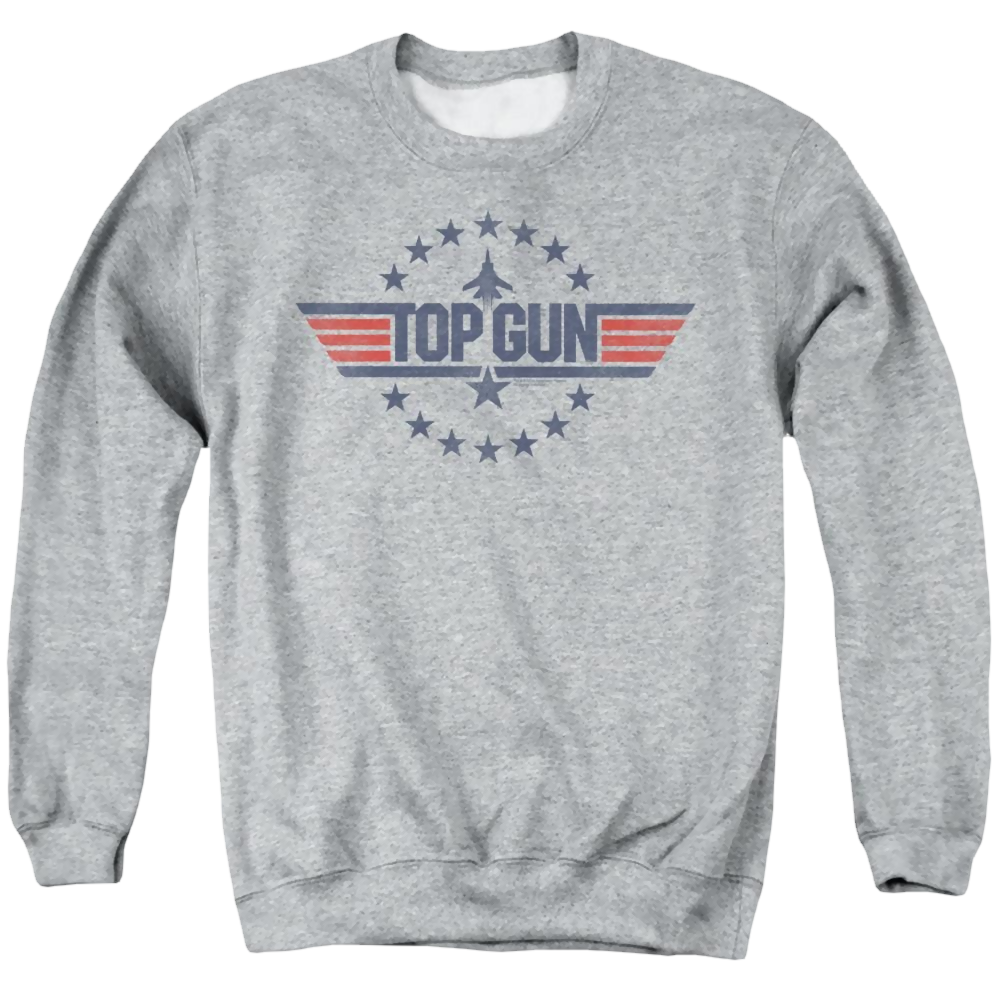 Top Gun Star Logo - Men's Crewneck Sweatshirt Men's Crewneck Sweatshirt Top Gun