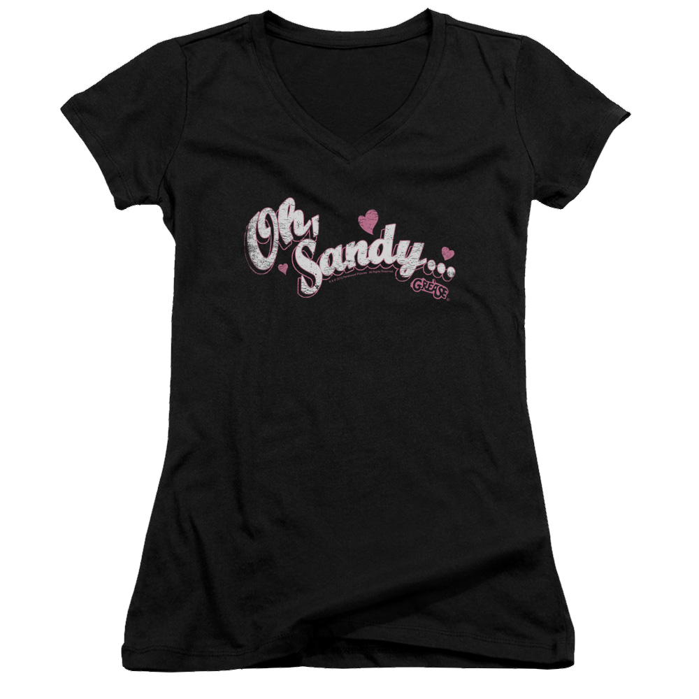 Grease Oh Sandy - Juniors V-Neck T-Shirt Juniors V-Neck T-Shirt Grease