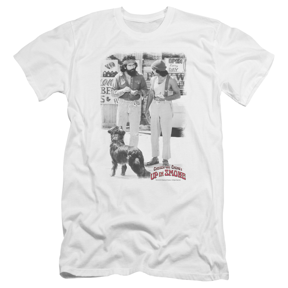 Cheech And Chong Square Premium Adult Slim Fit T-Shirt Men's Premium Slim Fit T-Shirt Cheech & Chong