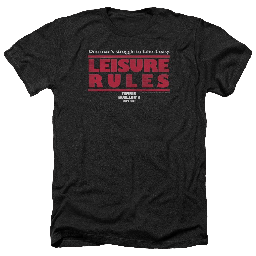 Ferris Bueller's Day Off Leisure Rules - Men's Heather T-Shirt Men's Heather T-Shirt Ferris Bueller's Day Off