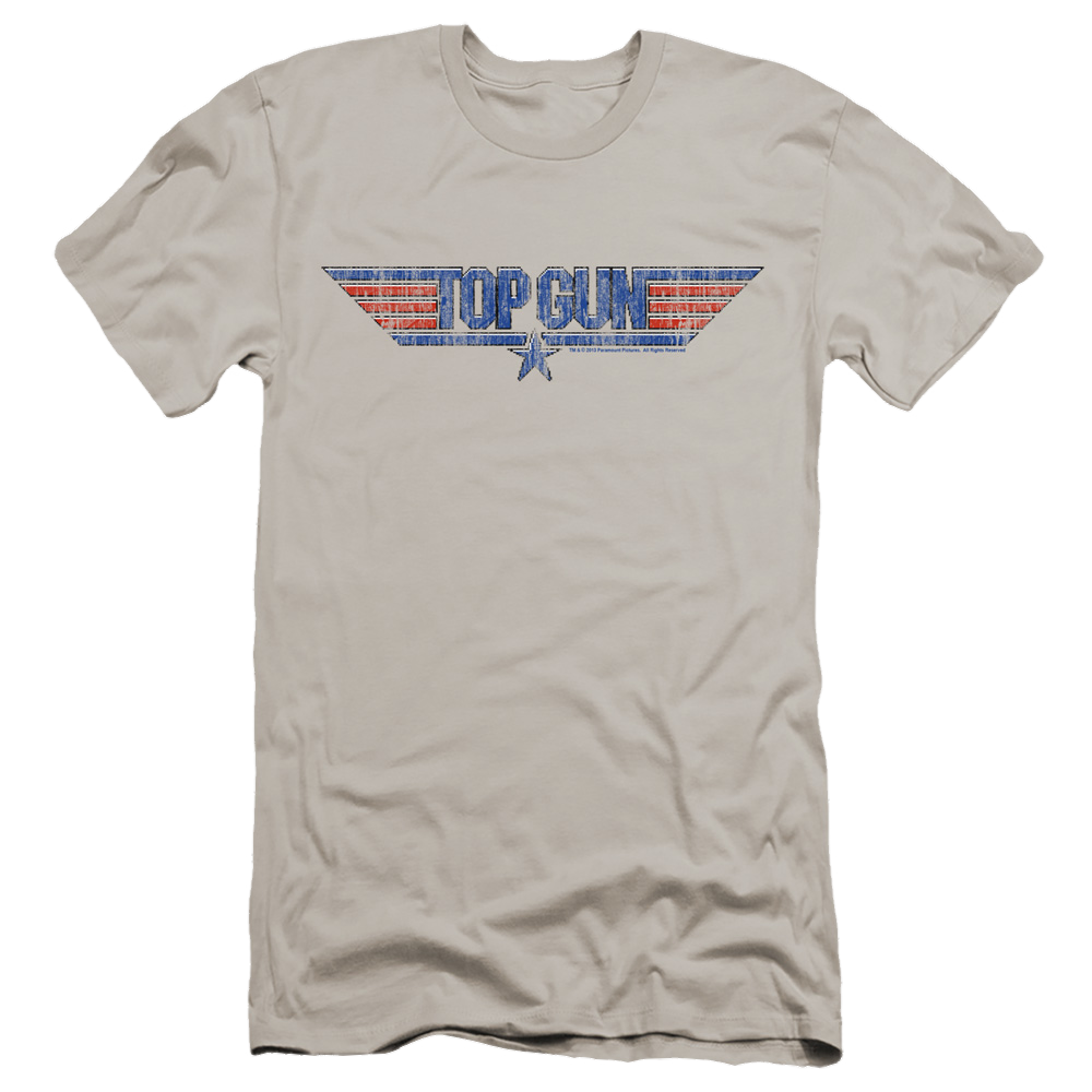 Top Gun 8 Bit Logo - Men's Premium Slim Fit T-Shirt Men's Premium Slim Fit T-Shirt Top Gun