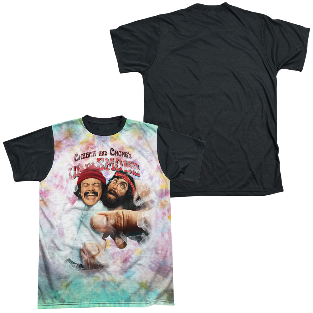 Up in Smoke Fried Tie Dyed - Men's Black Back T-Shirt Men's Black Back T-Shirt Cheech & Chong