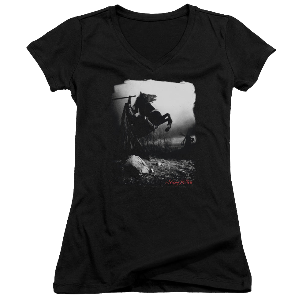 Sleepy Hollow Foggy Night - Juniors V-Neck T-Shirt Juniors V-Neck T-Shirt Sleepy Hollow