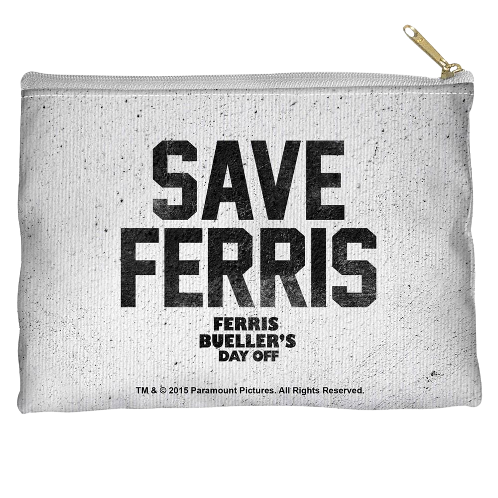 Ferris Buelle - Save Ferris Straight Bottom Pouch Straight Bottom Accessory Pouches Ferris Bueller's Day Off