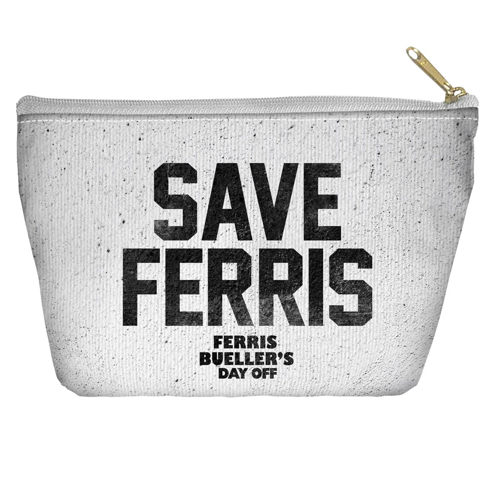 Ferris Buelle - Save Ferris Tapered Bottom Pouch T Bottom Accessory Pouches Ferris Bueller's Day Off