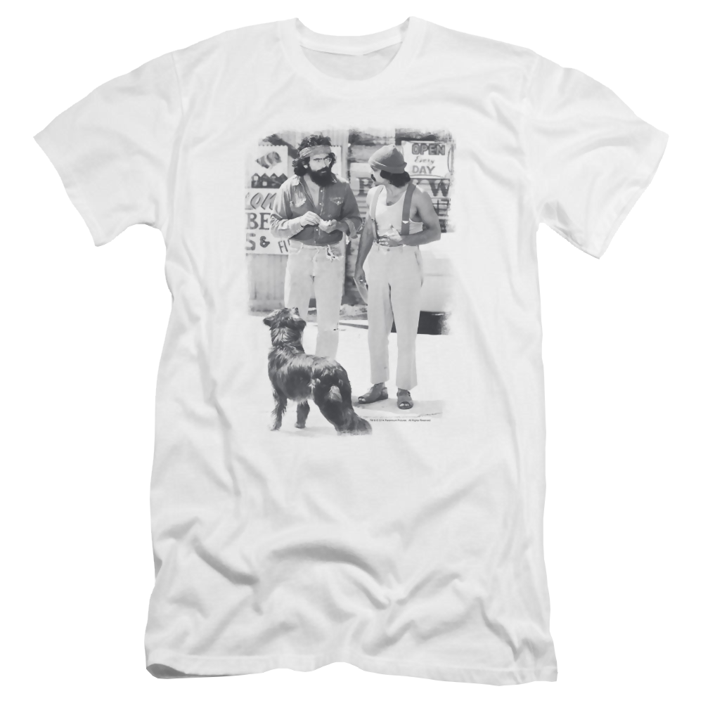 Up in Smoke Cheech Chong Dog - Men's Premium Slim Fit T-Shirt Men's Premium Slim Fit T-Shirt Cheech & Chong