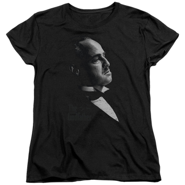 Black women's t-shirt with The Godfather Graphic Vito graphic