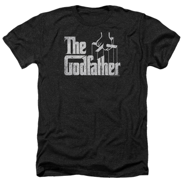 Charcoal men's heather t-shirt with The Godfather Logo graphic