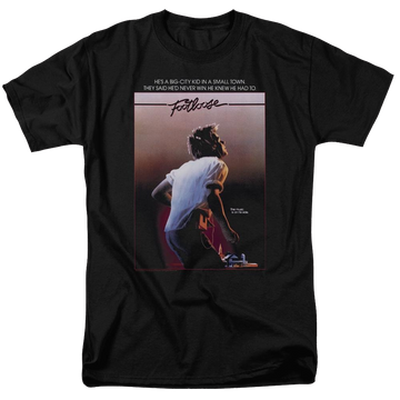 Black men's regular fit t-shirt with Footloose Poster graphic