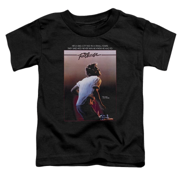 Black toddler t-shirt with Footloose Poster graphic