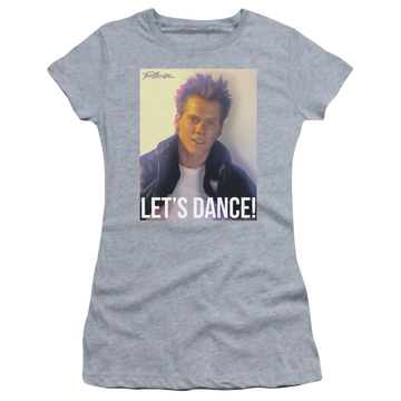 Athletic heather juniors t-shirt with Footloose Lets Dance graphic