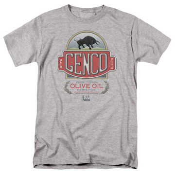Athletic heather men's regular fit t-shirt with The Godfather Genco Olive Oil graphic