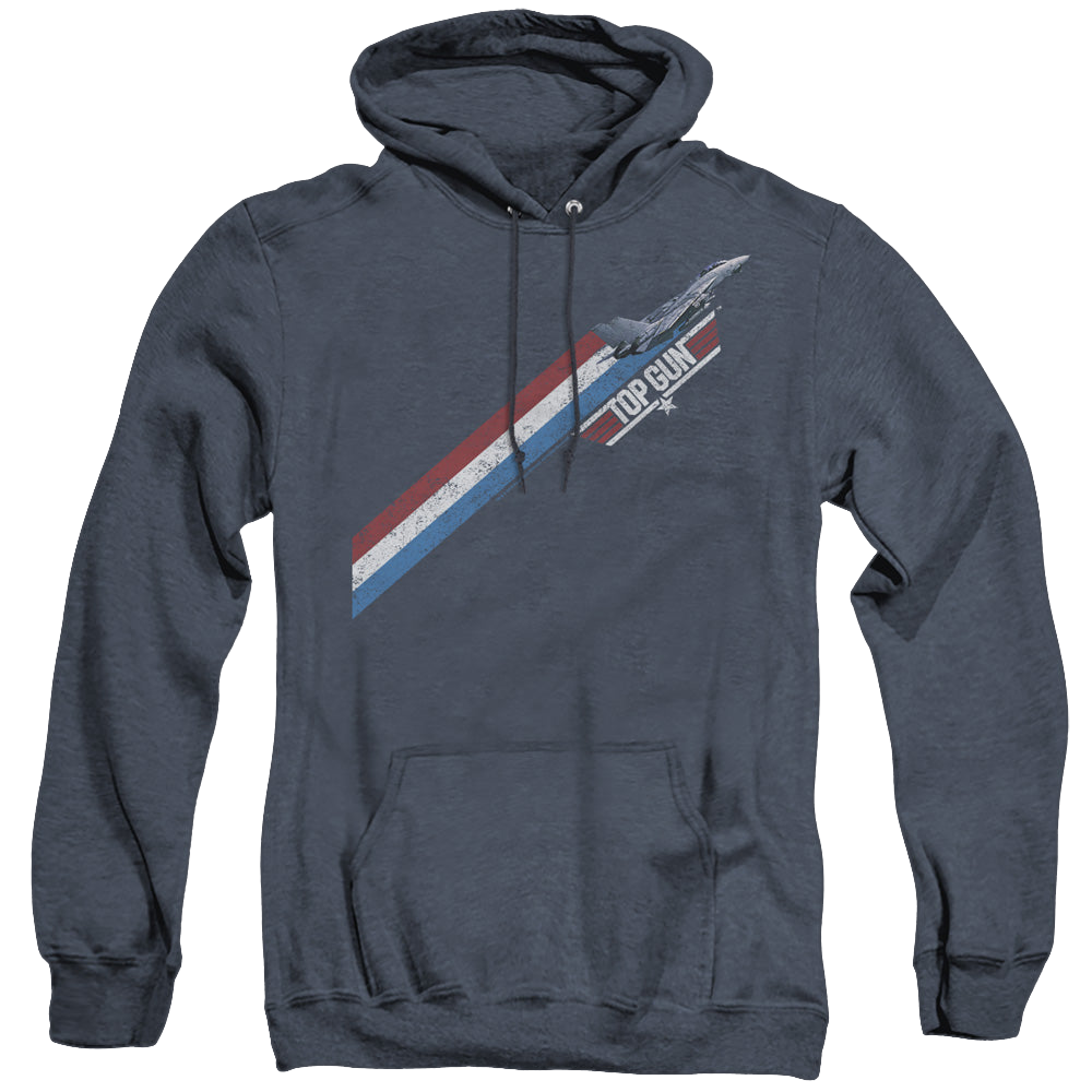 Top Gun Stripes - Heather Pullover Hoodie Heather Pullover Hoodie Top Gun