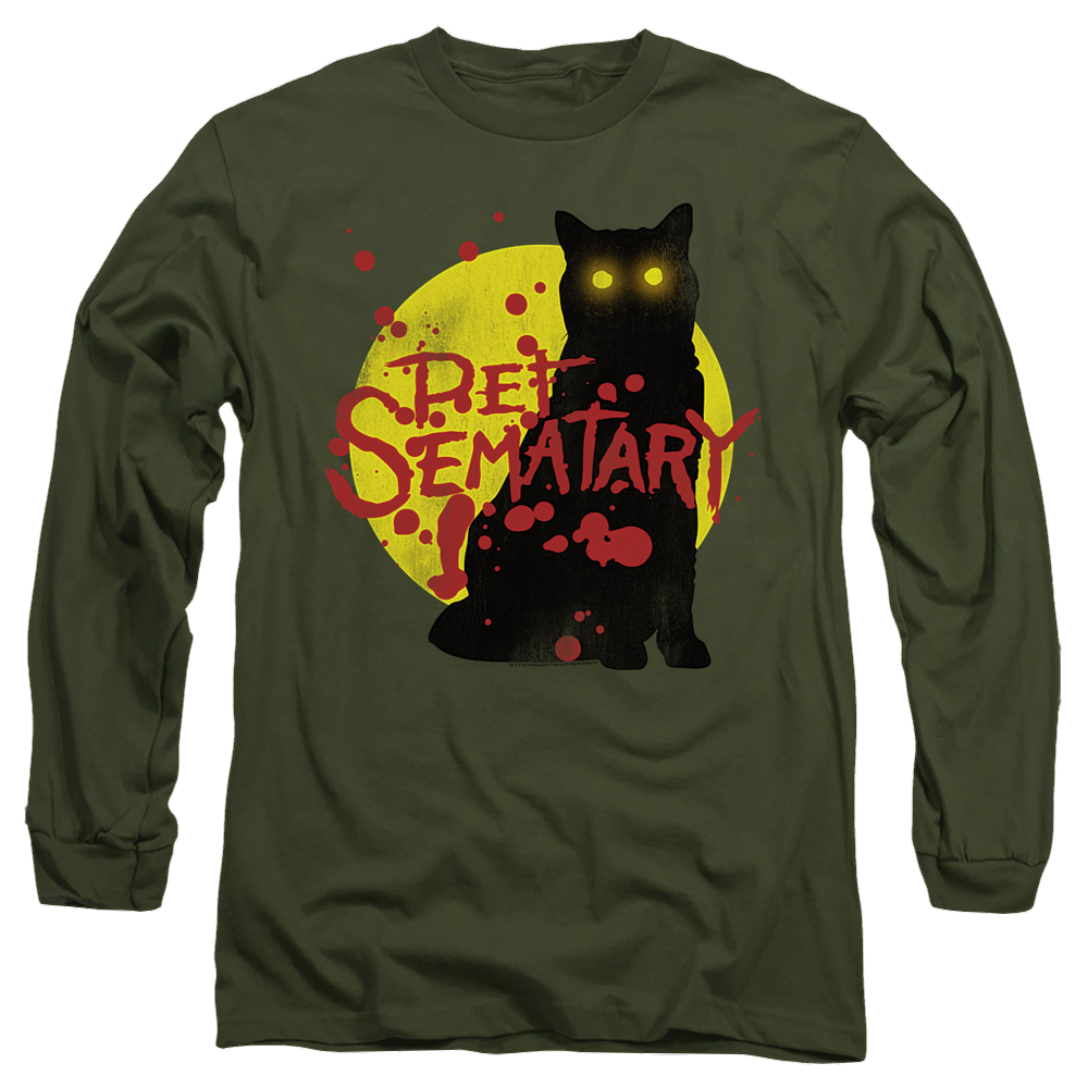 Pet Sematary Graphic Cat - Men's Long Sleeve T-Shirt Men's Long Sleeve T-Shirt Pet Sematary