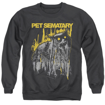 Black men's crewneck sweatshirt with Pet Sematary Decay graphic