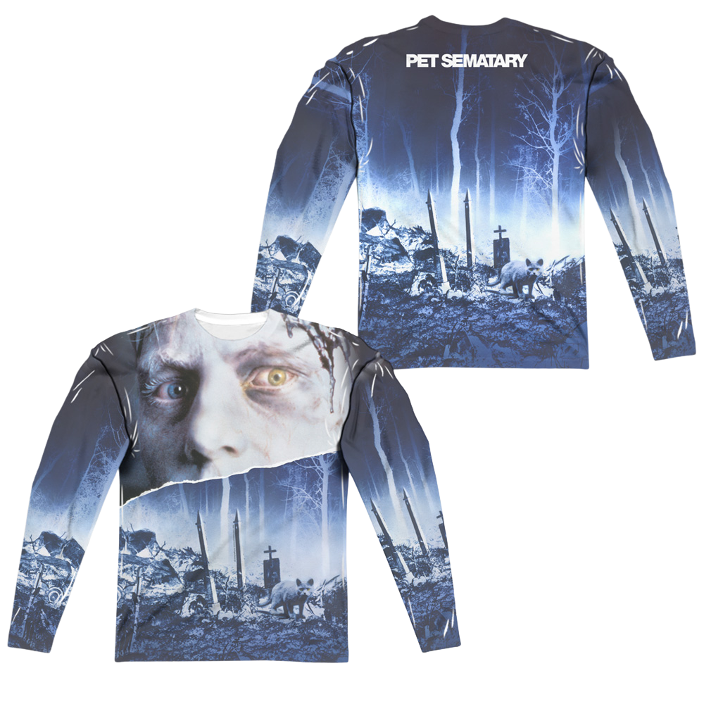Pet Sematary Poster (Front/Back Print) - Men's All-Over Print Long Sleeve Men's All-Over Print Long Sleeve Pet Sematary