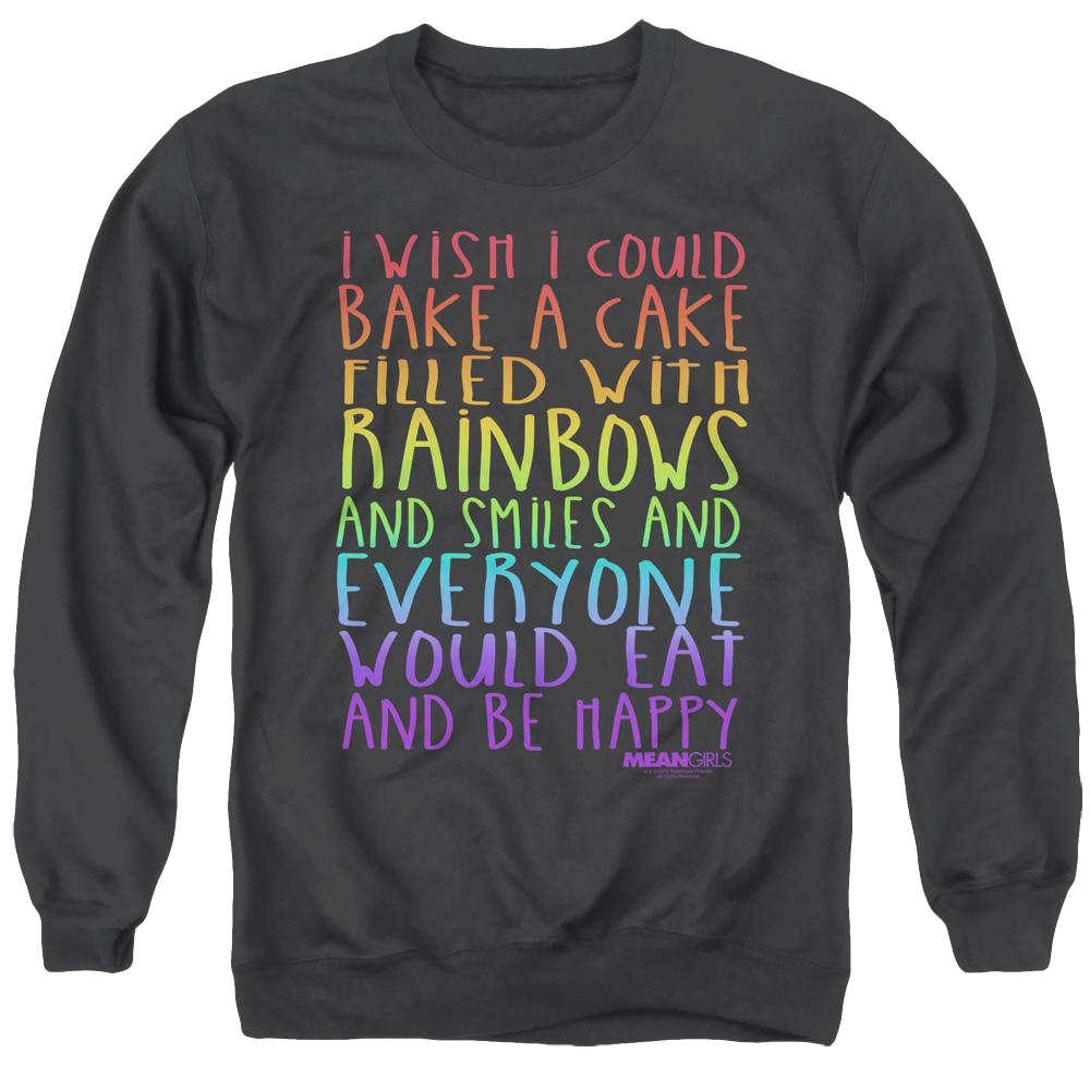 Mean Girls Rainbows And Cake - Men's Crewneck Sweatshirt Men's Crewneck Sweatshirt Mean Girls