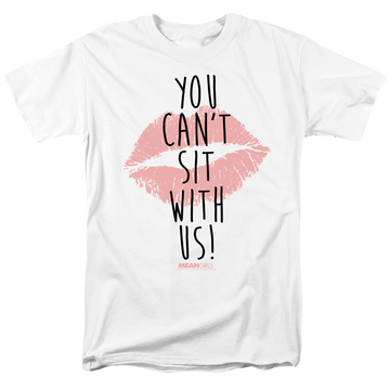 White men's regular fit t-shirt with Mean Girls You Cant Sit With Us graphic