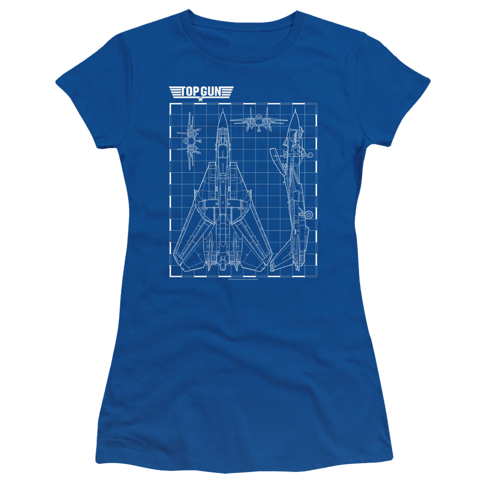 Top Gun Schematic - Juniors T-Shirt Juniors T-Shirt Top Gun