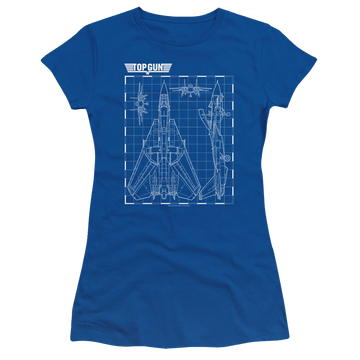 Royal juniors t-shirt with Top Gun Schematic graphic