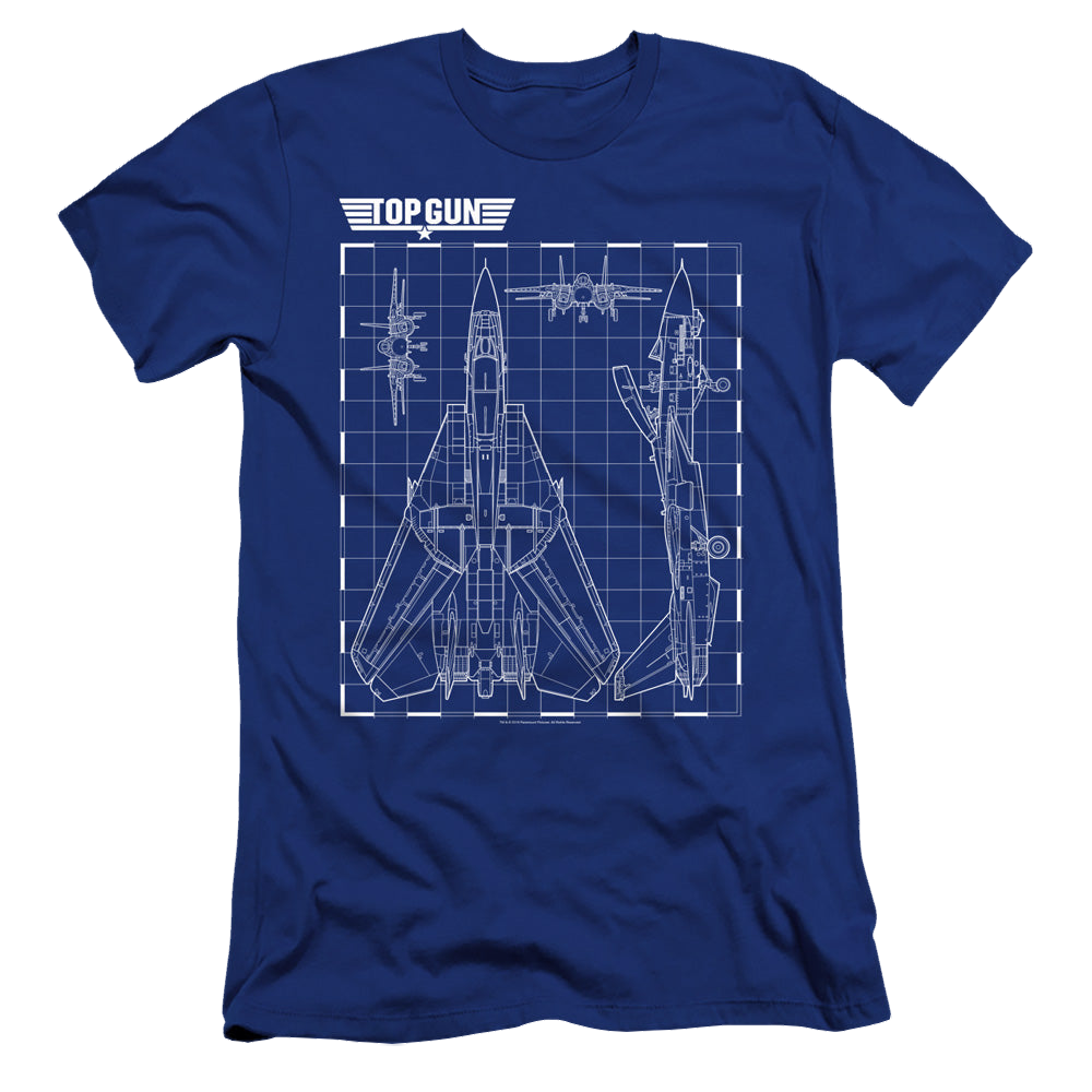 Top Gun Schematic - Men's Premium Slim Fit T-Shirt Men's Premium Slim Fit T-Shirt Top Gun