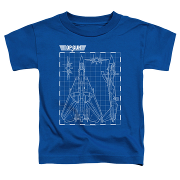 Royal toddler t-shirt with Top Gun Schematic graphic