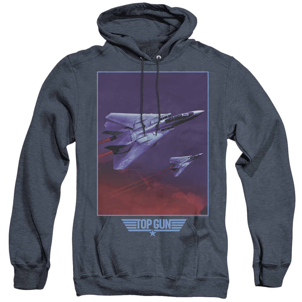 Top Gun Clouds - Heather Pullover Hoodie Heather Pullover Hoodie Top Gun
