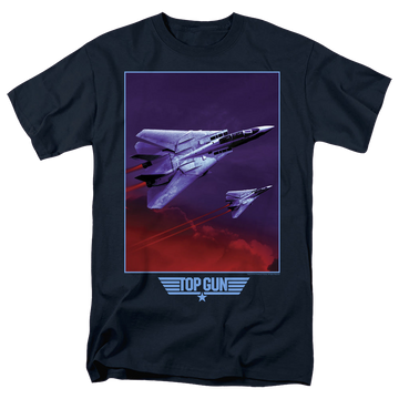 Navy men's regular fit t-shirt with Top Gun Clouds graphic