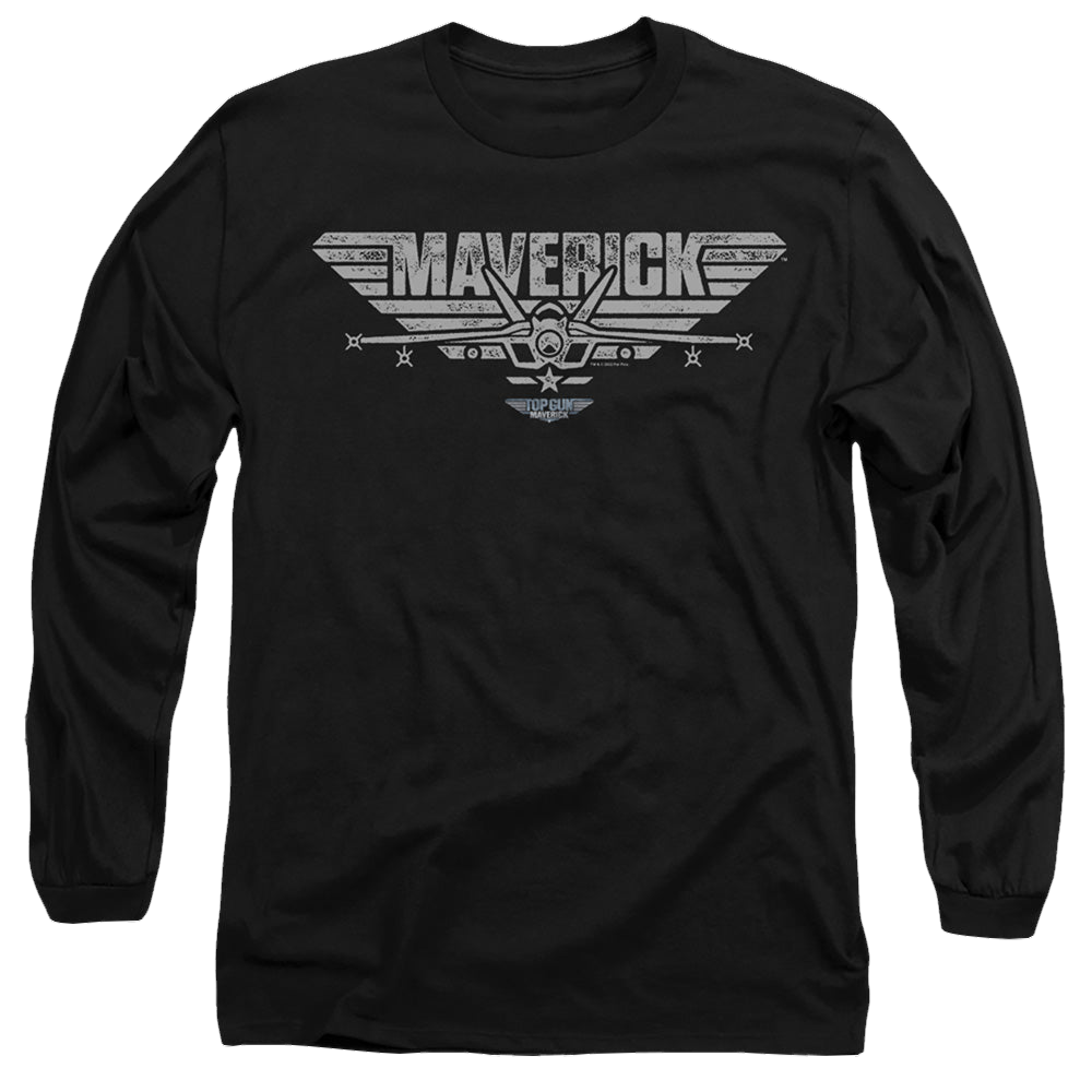 Top Gun Maverick Maverick Plane Logo - Men's Long Sleeve T-Shirt Men's Long Sleeve T-Shirt Top Gun
